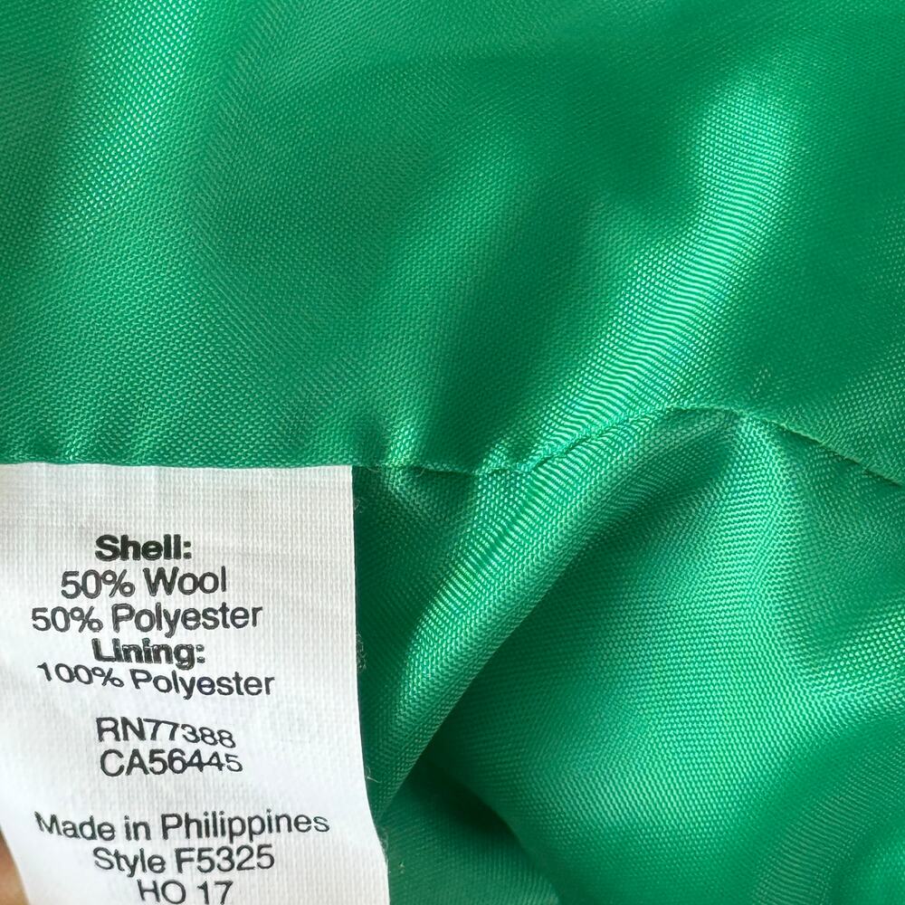 J. Crew Wool Blend City Coat Emerald Green Size 0 Style‎ F5325 - Picture 11 of 13
